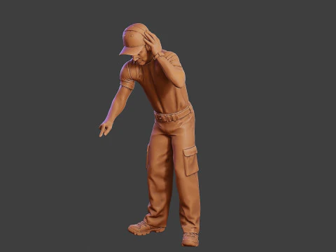 Мужской музыкальный диджей MMDJM 003 3D Принт Модель