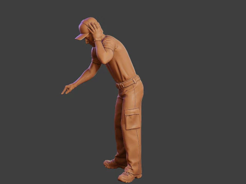 Мужской музыкальный диджей MMDJM 003 3D Принт Модель