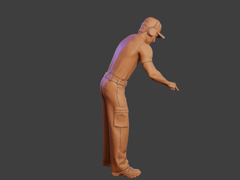 Мужской музыкальный диджей MMDJM 003 3D Принт Модель