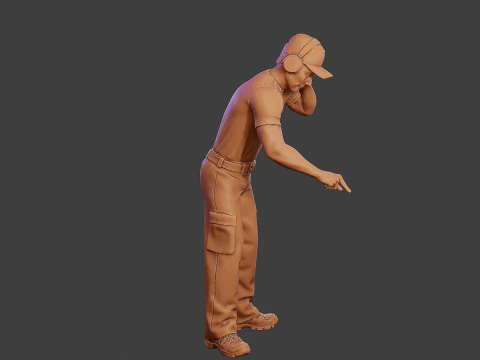 Мужской музыкальный диджей MMDJM 003 3D Принт Модель