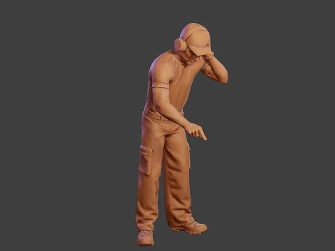 Мужской музыкальный диджей MMDJM 003 3D Принт Модель