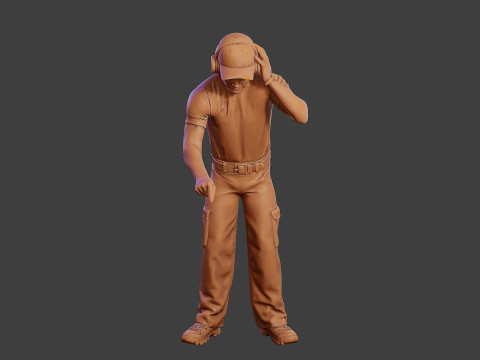 Male Music DJ MMDJM 003 3D Print Model