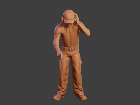 Мужской музыкальный диджей MMDJM 003 3D Принт Модель