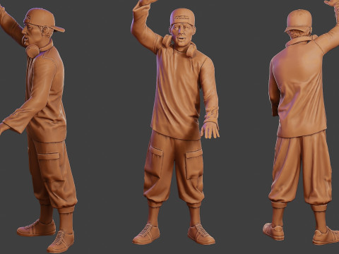 Male Music DJ MMDJM 004 3D Print Model