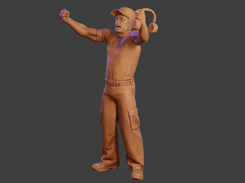 Мужской музыкальный диджей MMDJM 006 3D Принт Модель