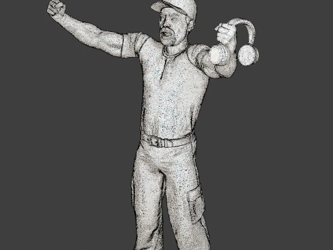 Мужской музыкальный диджей MMDJM 006 3D Принт Модель