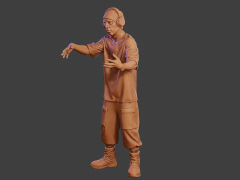 DJ de m&uacute;sica masculino MMDJM 007 Modelo de Impressão 3D