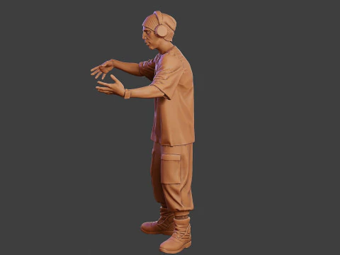 DJ de m&uacute;sica masculino MMDJM 007 Modelo de Impressão 3D