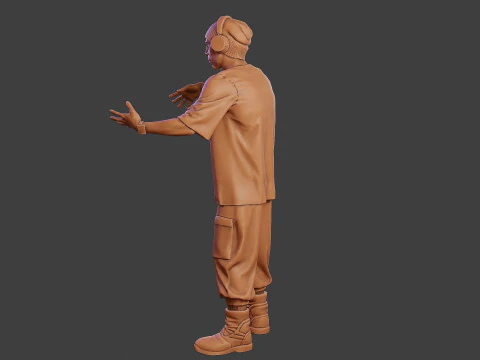 DJ de m&uacute;sica masculino MMDJM 007 Modelo de Impressão 3D