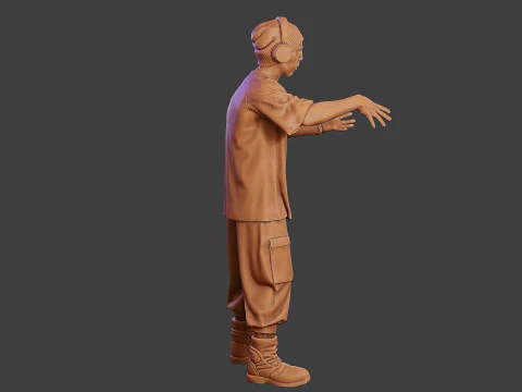 DJ de m&uacute;sica masculino MMDJM 007 Modelo de Impressão 3D