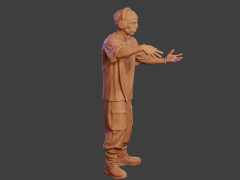 DJ de m&uacute;sica masculino MMDJM 007 Modelo de Impressão 3D