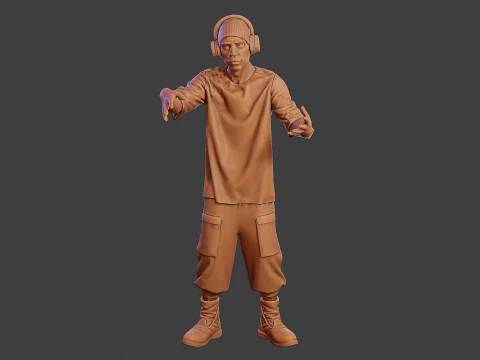 DJ de m&uacute;sica masculino MMDJM 007 Modelo de Impressão 3D