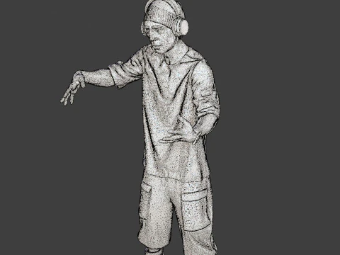 DJ de m&uacute;sica masculino MMDJM 007 Modelo de Impressão 3D