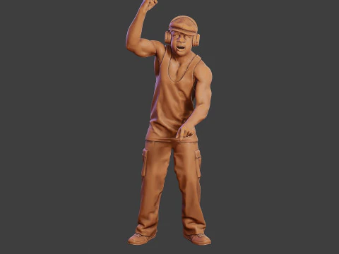 Мужской музыкальный диджей MMDJM 009 3D Принт Модель