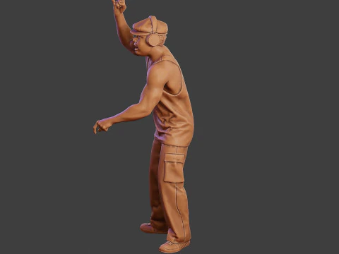 Мужской музыкальный диджей MMDJM 009 3D Принт Модель