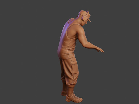 Male Music DJ MMDJM 010 3D Print Model