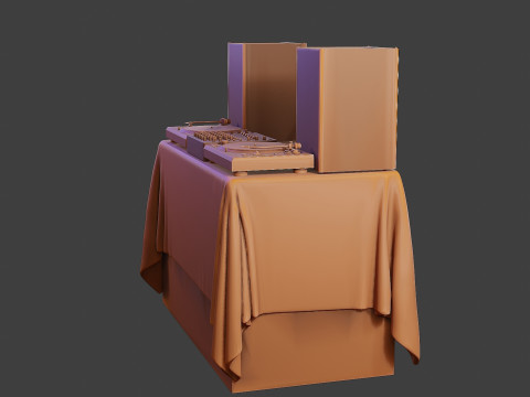 DJ Music Desk and Items 3Dプリントモデル