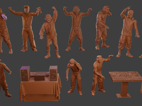 Male Music DJ MMDJM Pack 1 3D Print Model