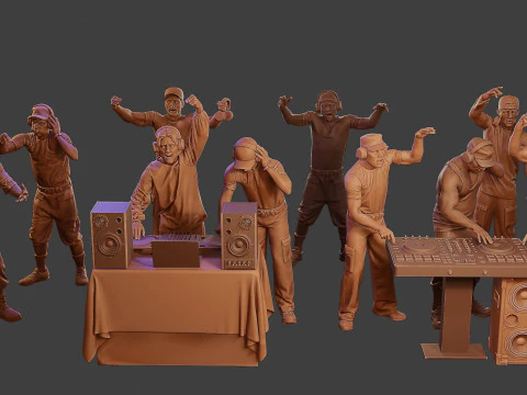 Мужской музыкальный диджей MMDJM Pack 1 3D Принт Модель
