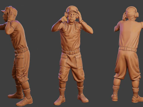 Мужской музыкальный диджей MMDJM Pack 1 3D Принт Модель