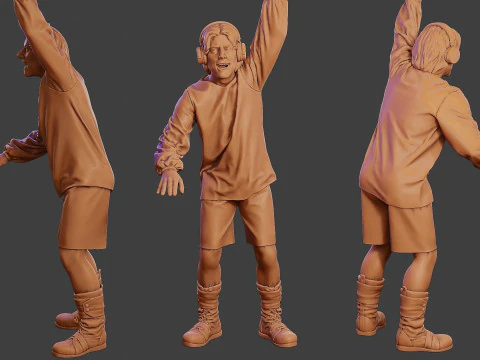 Мужской музыкальный диджей MMDJM Pack 1 3D Принт Модель