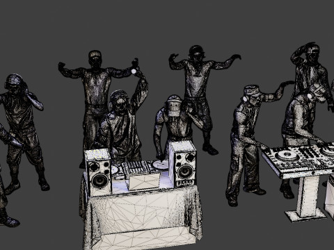 Male Music DJ MMDJM Pack 1 3D Print Model