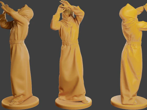 Impress&atilde;o de estatueta de cena de conflito ESFP1 002 Modelo de Impressão 3D