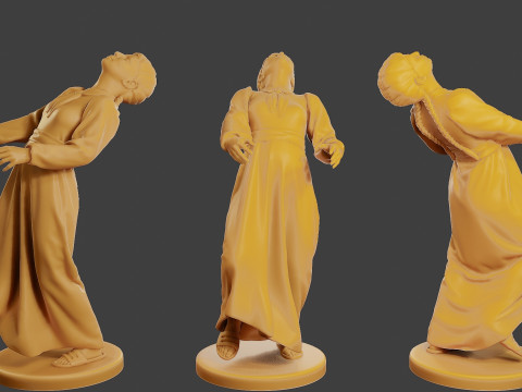 Conflict Scene Figurine Print ESFP1 003 Modello di stampa 3D