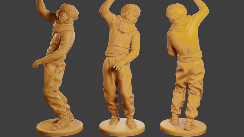 Conflict Scene Figurine Print ESFP1 004 Modello di stampa 3D .c4d .max .obj .3ds .fbx .stl .blend 