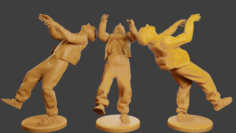 Conflict Scene Figurine Print ESFP1 006 Modello di stampa 3D .c4d .max .obj .3ds .fbx .stl .blend