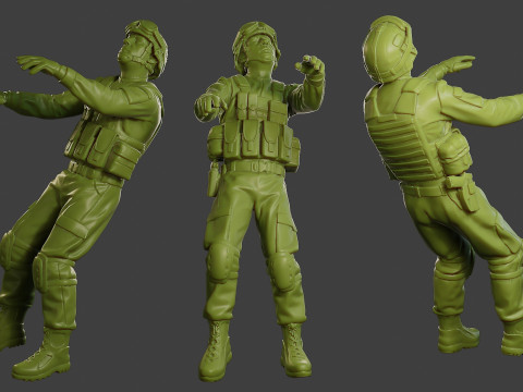 Conflict Scene Figurine Print ESFP1 007 3D Print Model