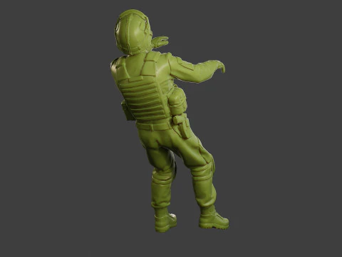 Conflict Scene Figurine Print ESFP1 007 3D Print Model