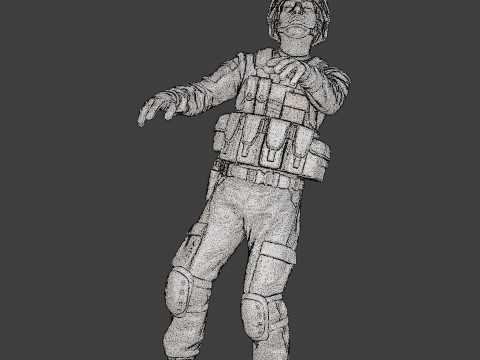 Conflict Scene Figurine Print ESFP1 007 3Dプリントモデル