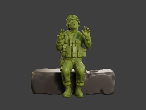 Conflict Scene Figurine Print ESFP1 008 3D Print Model