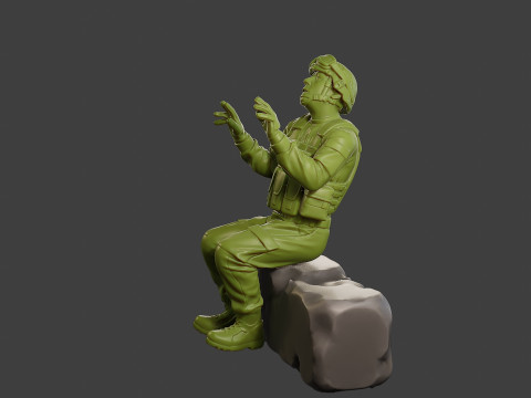 Conflict Scene Figurine Print ESFP1 008 3D Print Model