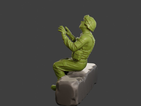 Conflict Scene Figurine Print ESFP1 008 3D Print Model