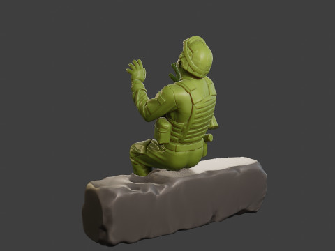 Conflict Scene Figurine Print ESFP1 008 3D Print Model