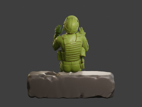 Conflict Scene Figurine Print ESFP1 008 3D Print Model