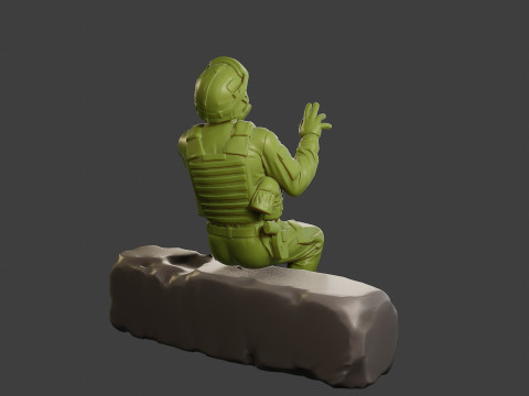 Conflict Scene Figurine Print ESFP1 008 3D Print Model