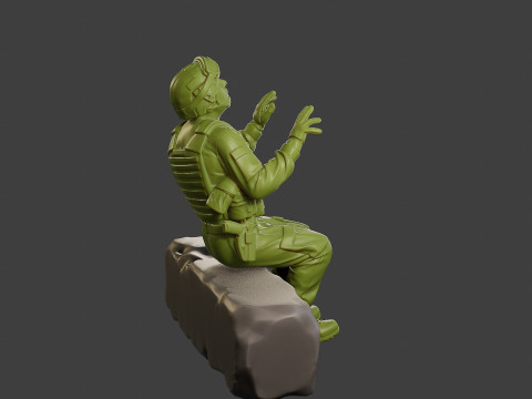 Conflict Scene Figurine Print ESFP1 008 3D Print Model