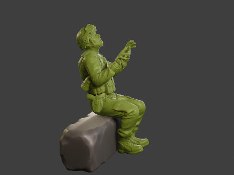 Conflict Scene Figurine Print ESFP1 008 3D Print Model