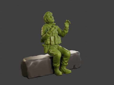 Conflict Scene Figurine Print ESFP1 008 3D Print Model