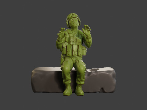 Conflict Scene Figurine Print ESFP1 008 3D Print Model