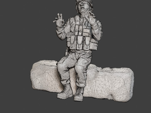 Conflict Scene Figurine Print ESFP1 008 3D Print Model