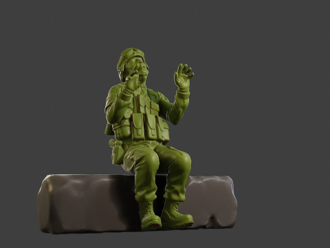Conflict Scene Figurine Print ESFP1 008 3D Print Model