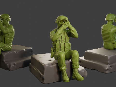 Conflict Scene Figurine Print ESFP1 009 3D Print Model