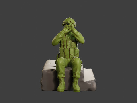 Conflict Scene Figurine Print ESFP1 009 3D-Druckmodell