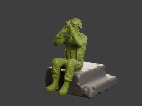 Conflict Scene Figurine Print ESFP1 009 3D-Druckmodell