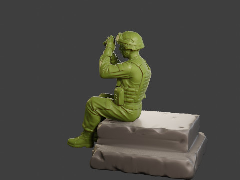 Conflict Scene Figurine Print ESFP1 009 3D-Druckmodell