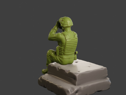 Conflict Scene Figurine Print ESFP1 009 3D-Druckmodell